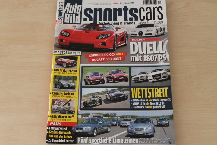 Deckblatt Auto Bild Sportscars (09/2008)